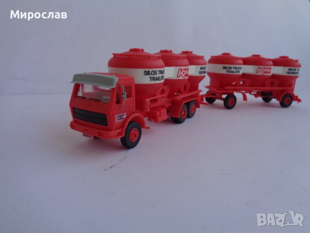 KIBRI H0 1/87 MERCEDES РЕМАРКЕ КАМИОН КОЛИЧКА МОДЕЛ, снимка 2 - Колекции - 44166545