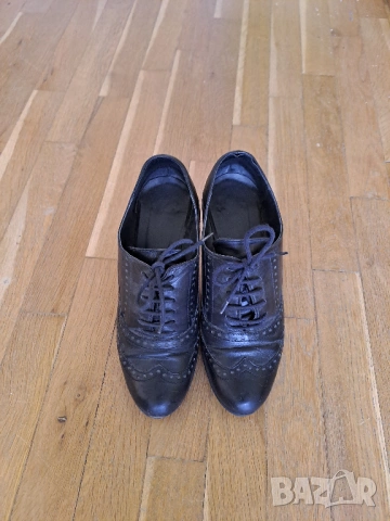 Обувки с връзки отпред с малка платформа и ток - размер №35, снимка 4 - Дамски обувки на ток - 53519340