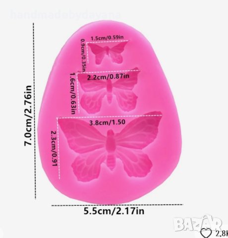 силиконов молд пеперуда , снимка 2 - Форми - 44320801