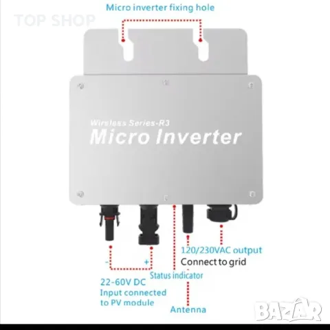 соларен MPPT микрокомпютър микро инвертор