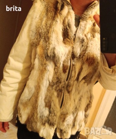 Бяло яке със заешка кожа, снимка 9 - Якета - 44451044