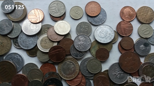 лот от 100 броя чуждестранни монети, снимка 4 - Нумизматика и бонистика - 52922764