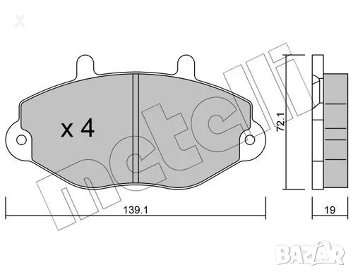 FERODO FSL701 НАКЛАДКИ ПРЕДНИ FORD Transit Mk3 Mk4 1991-2000 OE 1301592 OE 5028764 OE 92VB2K021BC   , снимка 1 - Части - 37279608