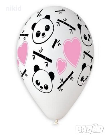 Панда бамбук сърце Обикновен надуваем латекс латексов балон парти хелий или газ