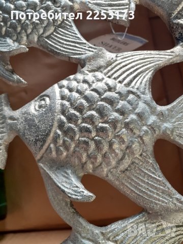 Алуминиева декорация с риби, снимка 6 - Декорация за дома - 41604243