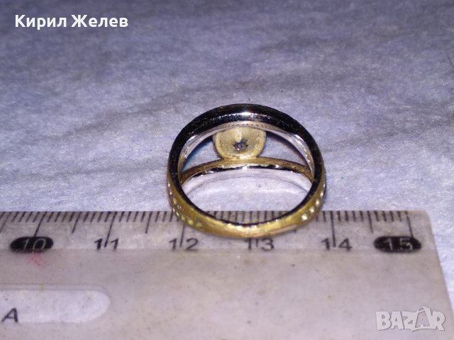 Стар СКЪПОЦЕНЕН БРОНЗОВ ПРЪСТЕН с МАСИВНА БЯЛА ПОЗЛАТА МАРКИРОВКИ и БРИЛЯНТНО ФАСЕТИРАН ЦИРКОН 38638, снимка 12 - Антикварни и старинни предмети - 41682683