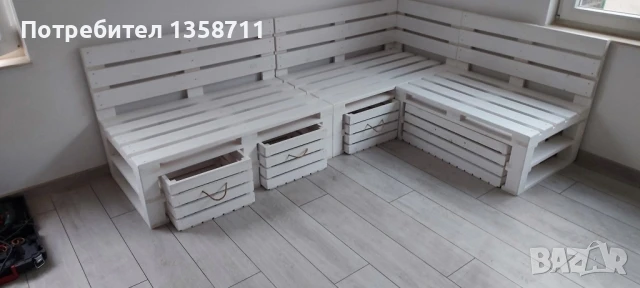 палет мебел, снимка 7 - Градински мебели, декорация  - 50698092