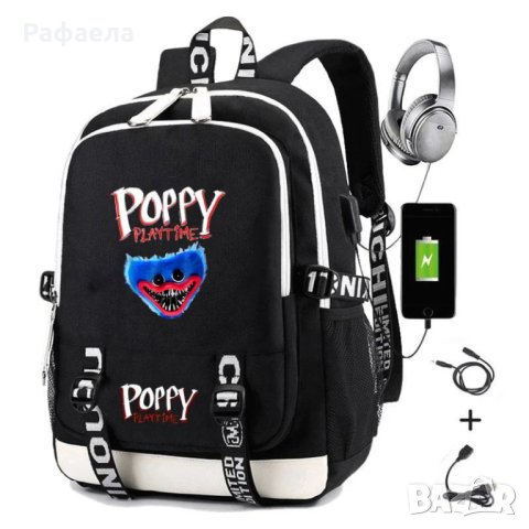 Раница Хъги Лъги / Huggy Wuggy с USB порт и 3.5mm жак