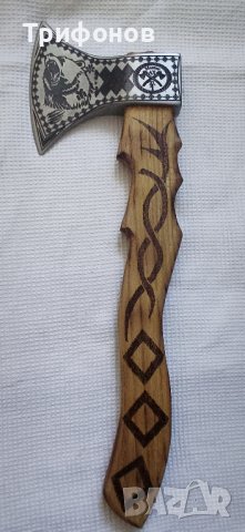 Брадвичка - ръчна изработка /изцяло гравирано острие по контура/, снимка 2 - Колекции - 41540242
