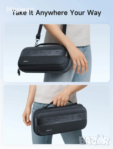 Преносим Калъф Кейс за Nintendo Switch 2 черен JSAUX, снимка 4 - Аксесоари - 53659166