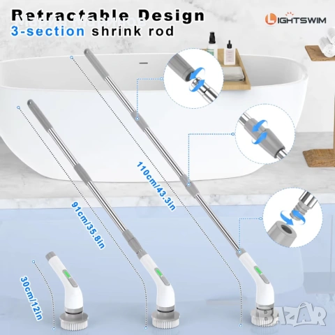 Електрическа въртяща четка 7-в-1, снимка 3 - Други стоки за дома - 53388947