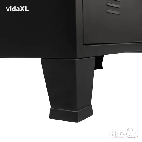 vidaXL Метален скрин, индустриален стил, 78x40x93 см, черен, снимка 10 - Скринове - 56146441