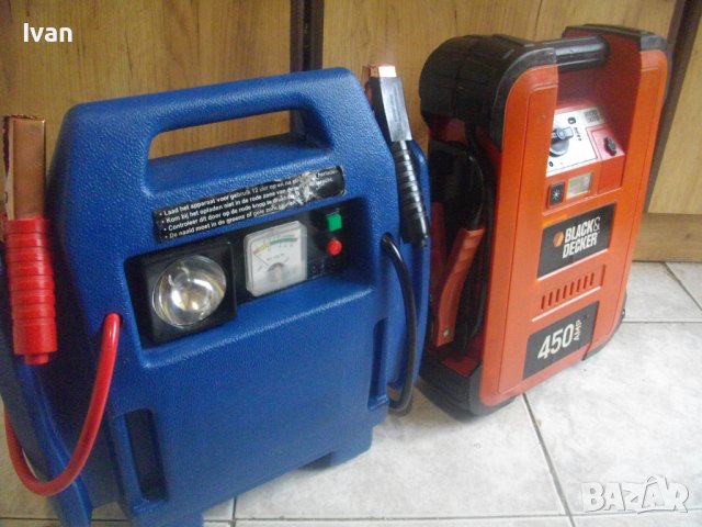 12V/24V-Немска Енергийна Зарядна Станция С Компресор/Зарядна Станция Black Decker-450А-Английска, снимка 2 - Компресори - 40732908