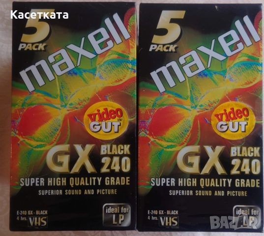 Видеокасети MAXELL GX Black 240 минути, снимка 3 - Други музикални жанрове - 51980636