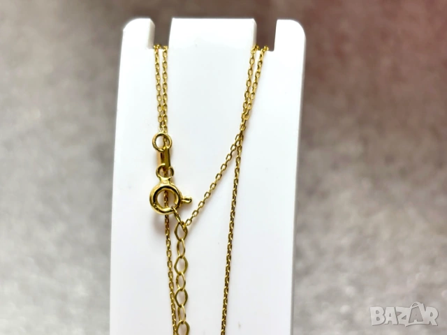 Тънко златно колие с плътно сърце-1,77 грама 14К (проба 585), снимка 6 - Колиета, медальони, синджири - 53814008