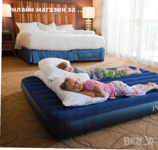 Матрак Intex, Надуваем, 64765, 2 човека, помпа и 2 възглавници, снимка 3 - Надуваеми легла - 53381448