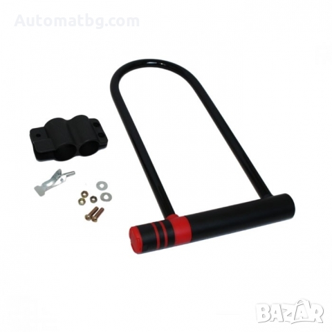 Катинар за велосипед Automat, Заключващо устройство сключ, U образно, Черен, снимка 3 - Аксесоари за велосипеди - 36060771