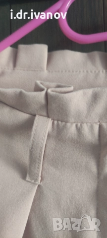 панталон с висока талия цвят пудра ONLY , снимка 4 - Панталони - 51638162