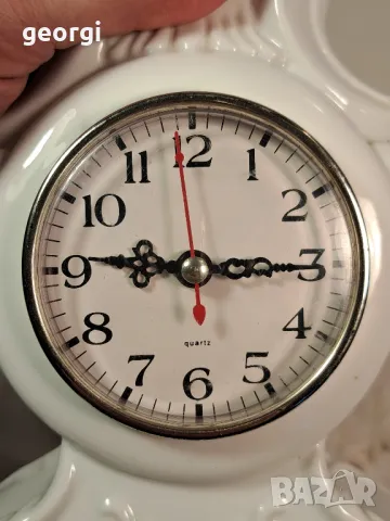 порцеланов настолен часовник 23/4, снимка 7 - Антикварни и старинни предмети - 49332136