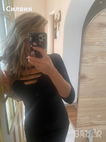 Черна къса рокля, снимка 3 - Рокли - 34108820