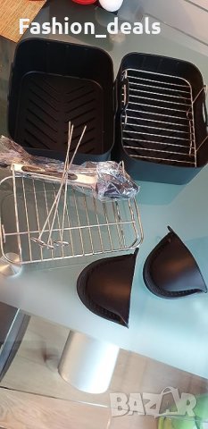 Нови 7 броя Аксесоари Силиконови облицовки тави за фритюрник Многократна употреба Air Fryer , снимка 2 - Други стоки за дома - 41854486