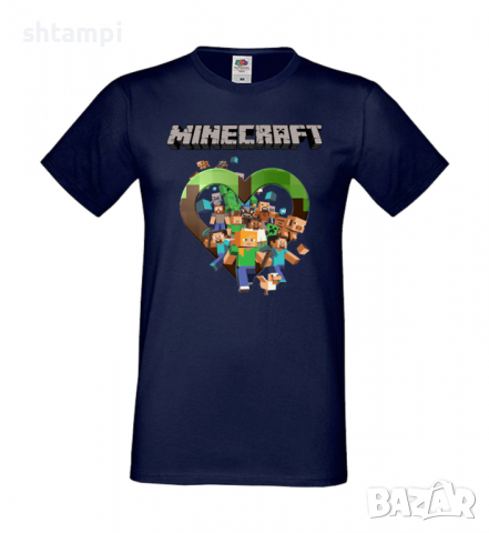 Мъжка тениска майнкрафт Minecraft 5,Minecraft,Игра,Забавление,подарък,Изненада,Рожден Ден., снимка 12 - Тениски - 36495159