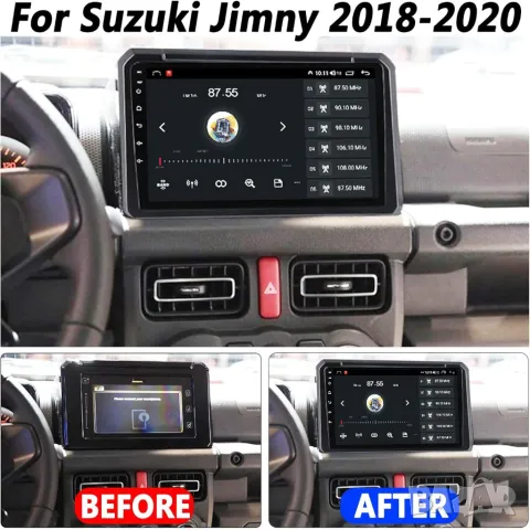 Мултимедия, за Suzuki Jimny, 2018-2020, Двоен дин, Андроид, навигация, плеър, Android, Suzuki Jimny, снимка 4 - Аксесоари и консумативи - 49368935