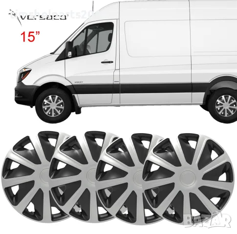 Тасове Versaco за джанти 15” Graft Черно/Сиво - 4 броя