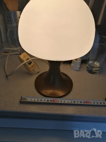Ретро, българска нощна лампа с месингова основа, снимка 7 - Настолни лампи - 51316398
