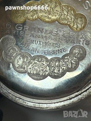 Продавам антикварен джобен часовник Longines (1916-1917 г.) – сребро 0.800, ръчно рисуван циферблат, снимка 14 - Мъжки - 51532682