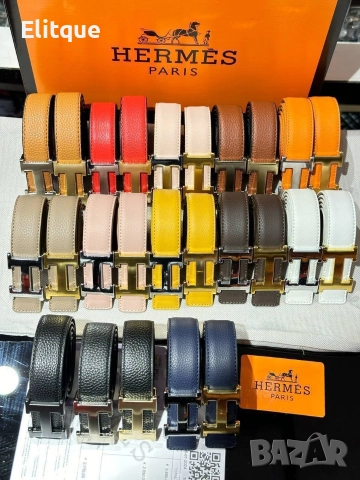 колани от естествена кожа в кутия Hermes , снимка 2 - Колани - 52908187