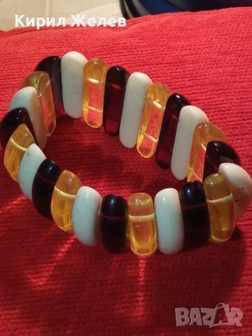 ПРЕКРАСНА РАЗТЕГЛИВА ВИНТИДЖ АРТ КЕХЛИБАРЕНА ГРИВНА от ТОПЕН / ПРЕСОВАН БАЛТИЙСКИ КЕХЛИБАР 38153, снимка 9 - Гривни - 47198796