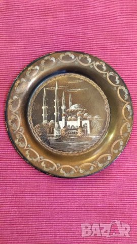 Медна чиния за стена, Света София, Истанбул, Турция. , снимка 3 - Колекции - 40721648