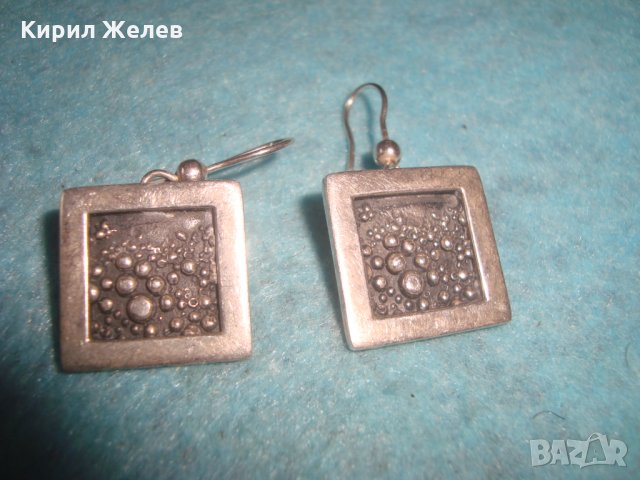 СРЕБЪРНИ АРТ ОБЕЦИ ОКСИДИРАНО КОВАНО СРЕБРО 925 СТАРА РЪЧНА ЮВЕЛИРНА ИЗРАБОТКА 25714, снимка 11 - Обеци - 35783998