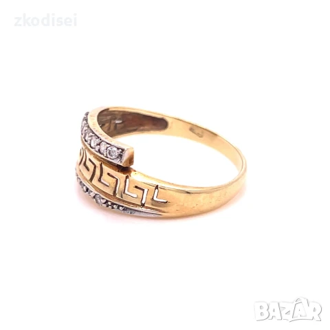 Златен дамски пръстен 2,77гр. 14кр. проба:585 размер:58 модел:33041-2, снимка 2 - Пръстени - 51014571