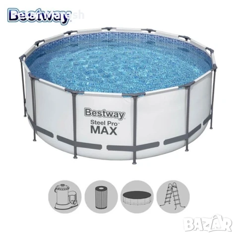 Сглобяем Басейн Bestway 56950 Steel Pro Max с филтърна помпа 427×107см, снимка 3 - Басейни и аксесоари - 50723333
