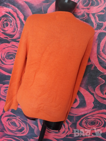 Оранжева вълнена блуза Тиква Хелуин М, снимка 2 - Блузи с дълъг ръкав и пуловери - 36329031