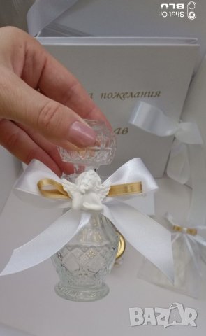 Комплект за кръщене със златни надписи, снимка 3 - Подаръци за кръщене - 42010829