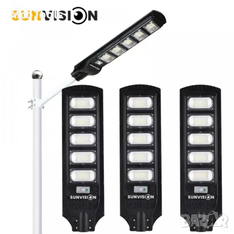 Мощна улична соларна лампа SUNVISION 2200w, снимка 6 - Соларни лампи - 50982637