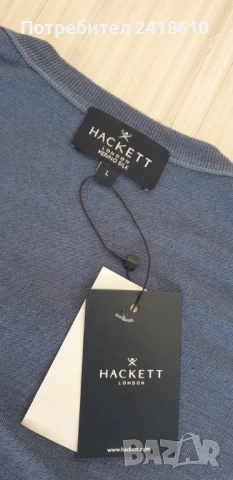 Hackett  Merino / Silk - Knit  Mens Size L  НОВО! ОРИГИНАЛ! Mъжки Пуловер, снимка 3 - Пуловери - 52151257