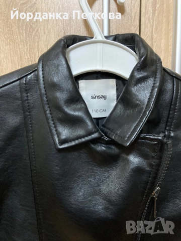 Детско кожено яке 110 р-р, снимка 2 - Детски якета и елеци - 52539868