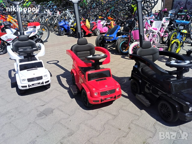 MERCEDES Кола за яздене с дръжка Mercedes-benz G350d, снимка 5 - Детски велосипеди, триколки и коли - 53849651