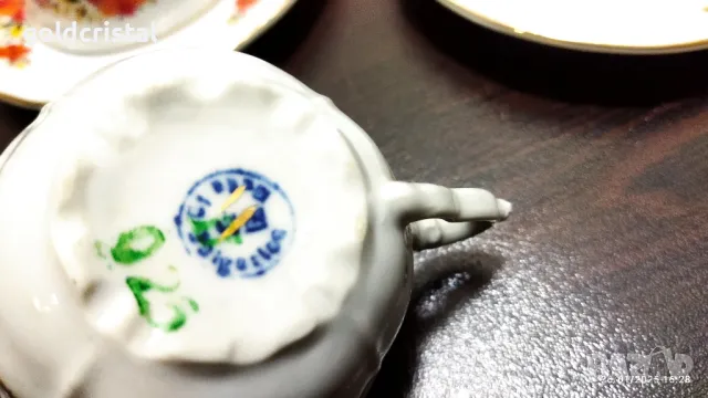 стар български порцелан чашки за кафе барок , снимка 4 - Антикварни и старинни предмети - 48841248