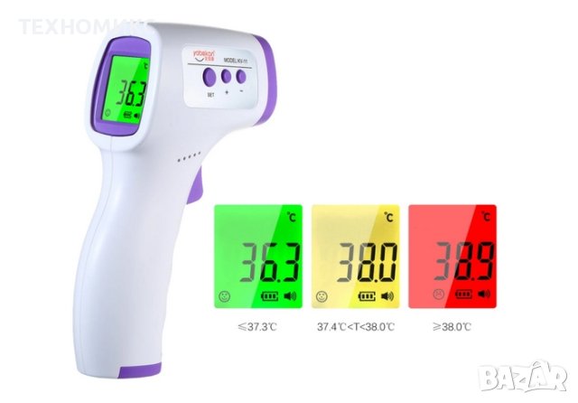 Професионален, Инфрачервен термометър с висока точност за измерване на телесна температура, снимка 3 - Други - 41209572