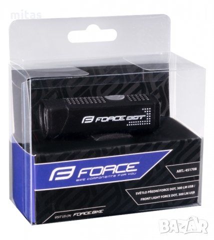 Предна LED светлина за велосипед фар DOT 300LM USB, черна, снимка 3 - Аксесоари за велосипеди - 36106552