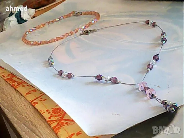 2бр красиви колиета сваровски, снимка 2 - Колиета, медальони, синджири - 49822418