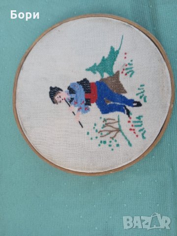 Стар гоблен от 50-те години, снимка 3 - Гоблени - 35760036