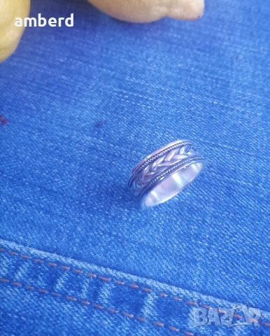 Страхотен сребърен пръстен (халка) - модел R044, снимка 4 - Пръстени - 53530331