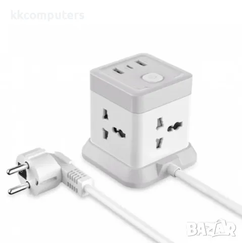 Разклонител XO WL20 - 4 x Sockets + 2 x USB-A + USB-C, 20W / Бял Баркод : 456505, снимка 2 - Оригинални зарядни - 49541024