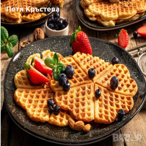 Гофретник с терморегулатор и незалепващи плочи – перфектни гофрети всеки път, снимка 2 - Гофретници - 52745456